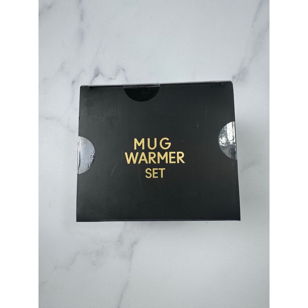 NIB XO Poppy Mug Warmer Set USB LED Lid Heated Coffee Mug White Desk Warmer - Picture 4 of 5
